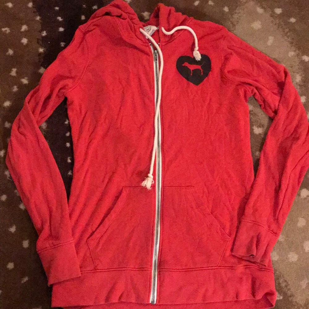 PINK full zip hoodie